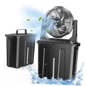 Qifeng 739319040062 Portable Misting Fan - 9l Bucket 10-inch Outdoor Fans For Patios/camping