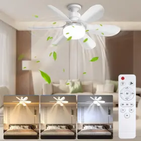 Db001 Qihans 2 In 1 Socket Ceiling Fan With Light 20.5 Inch Screw Small Fans