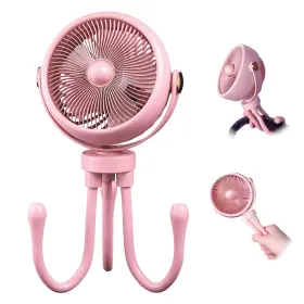 Qpcmv 717623455055 Rechargeable Stroller Fan For Baby - 360 Rotatable Portable Clip-on With