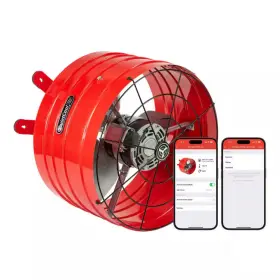 Mpn-303940505537 Quietcool Systems 2940 Cfm Smart App Controlled 2-speed Gable Mount Attic Fan Galvanized Steel