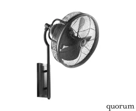 92413-59 Quorum International 602343157733 Veranda 4 Collection 16 Inch Wall Fan Satin Nickel Finish #2