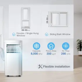 R.w.flame 974201569533 8 000 Btu Portable Air Conditioner With Remote Control Ac Unit For #3