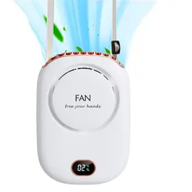 Raaavi 728946361961 2021 Personal Fan Portable Rechargeable Lanyard Bracket Can Hanging Neck Pu
