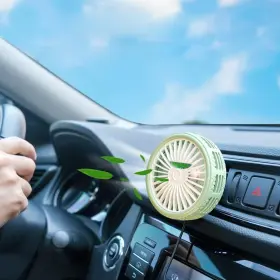 Dc5v-1a Rainyanunite Car Fan Usb For Vent Powerful 3 Speed Cooling Clip S Green