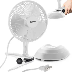 Rampro 840195620337 Clip On Fan And Desk Small With Sturdy Clamp 6 Inch Portable Cli