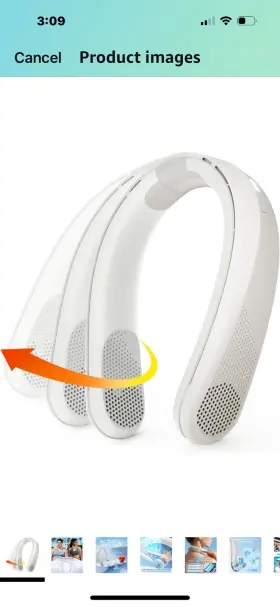 Fg-10 Ranvoo Cooling Neck Fan Ivory White