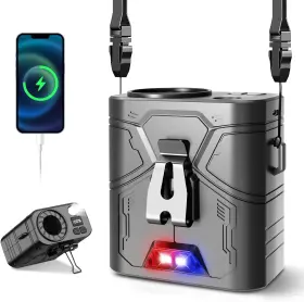 Raouoen 313052196134 20000mah Portable Waist Fan Clip-on Wearable Belt With 5-speed 20000rpm Mot