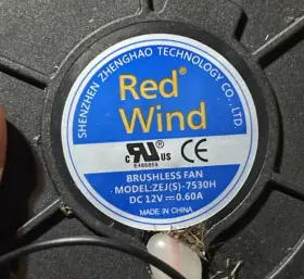 E466869 Red Wind Brushless Fan Model Zej S -7530h 0.60a Dc 12 Volts Fast Ship #2