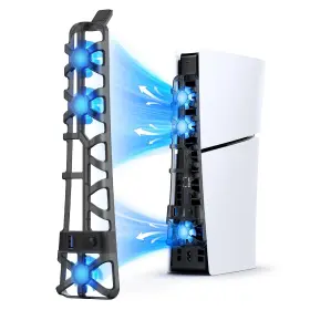 Redrockdealz 766214654391 Nexigo Ps5 Slim Silent Enhanced Cooling Fan With Adjustable Speed Auto Power O