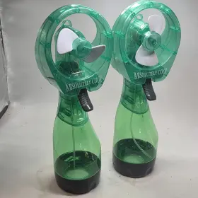 Retailery 825232561125 2 Portable Battery Operated Water Misting Cooling Fan Spray Bottle
