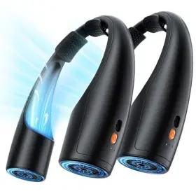 Rflety 702401282244 Portable Neck Fan 2 Pack Hands-free Wearable Personal 360 Cooling 4 S