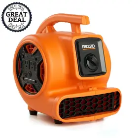 Ridgid 445028971940 3-speed Portable Blower Fan Air Mover 3 Operating Positions Water Damage Restore