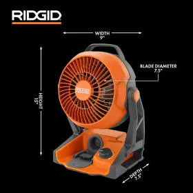 Ridgid 711181049206 18v Cordless Power Tools Hybrid Jobsite Fan Tool Only Operators Manual #2
