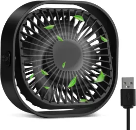 Srq-gjpl-00104 Rjvw Small Usb Desk Fan 3 Speeds Portable Table 4 Inch Ca5475 Black