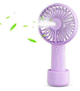 Rnkrun 768177571616 Portable Hand Held Misting Fan Small Personal Usb Rechargeable Battery Opera