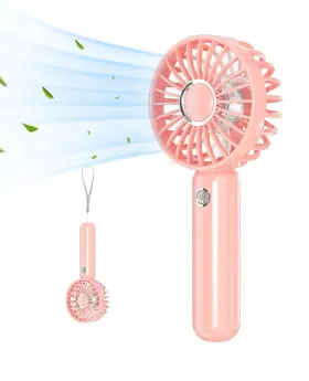 Rnkrun 768177571630 Portable Mini Fan Handheld Small Personal Battery Operated 3 Speed Makeup Lash F