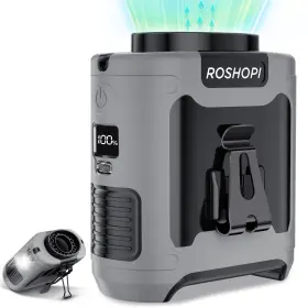 Roshopi 803173645227 2025 Ai Portable Fan Rechargeable 10000mah 40h Work Time With 5 Speeds 16000