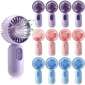 B0d83rpvb3 Rossesay 12 Pack Mini Portable Handheld Fan Bulk For Travel 3 Speeds