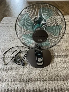 1830005456 Rowenta Vu2531 Turbo Silence 12-inch Table Fan Powerful And Quiet 90 Rotation