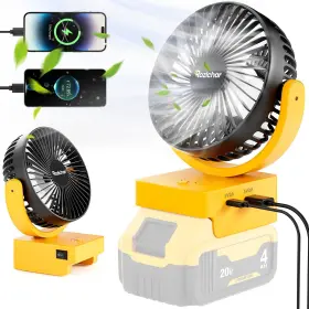 Dcb183 Rozlchar 715748887836 Portable Cordless Fan For Dewalt 18v 20v Battery Work Dcb182 Dcb2