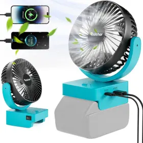 Rozlchar 754525279433 Portable Cordless Fan Compatible For Makita 18v Battery Work Bl1