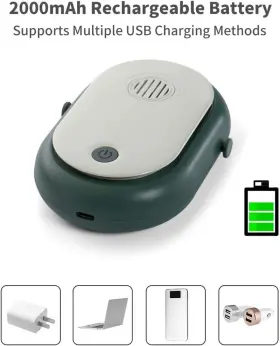 Ruinuokai 313026731750 Portable Hanging Neck Fan Wearable Personal Battery Operated Usb Rechargeable #3