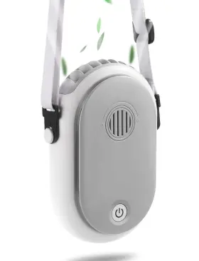 Ruinuokai 706597303714 Portable Hanging Neck Fan Wearable Personal Battery Operated Usb Recharge