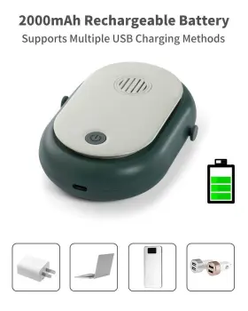 Ruinuokai 738633500375 Portable Hanging Neck Fan Wearable Personal Battery Operated Usb Recharge #3