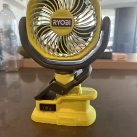 Ryobi 313085091062 Tool Only 18v Cordless 4 Inch Clamp Fan Portable 2 Speed Setting Never Used