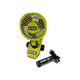 Fvf51k Ryobi Usb Lithium Clamp Fan Kit With 2.0 Ah Battery And Charge Cord
