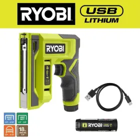 Fvn51k Ryobi Usb Lithium 4-in-1 Stapler/nailer Kit With 3.0 Ah Battery And Charging Cable