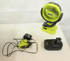 Pcf02kn Ryobi 18v One 4 Inch Clamp Fan Kit Used