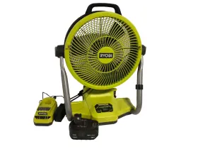 Pcl850 Ryobi One 18v Cordless Whisper Series 12 Inch Misting Fan 4ah Battery &
