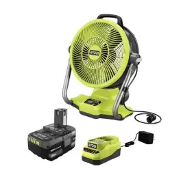 Pcl850k1 Ryobi One 18v Cordless Hybrid Whisper Series 12 Inch Misting Air Cannon Fan Kit