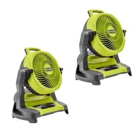 Pcl851b2sb Ryobi One 18v Cordless 7-1/2 Inch Bucket Top Misting Fan 2-pack Tools Only