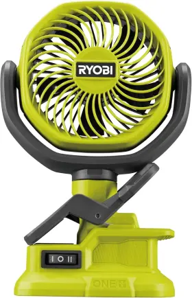 Rcf18-0 Ryobi 18v One Cordless 10cm Clamp Fan Bare Tool Hyper Green