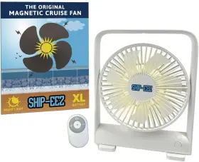 Sailpak 726084285873 Magnetic Cruise Ship Approved Fan 12000mah Xl Battery Led Light And Remote - App