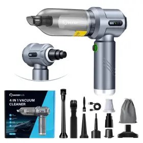 17500pa Sakerplus Sw-109 Cordless Car Vacuum 4 In 1 Mini Cleaner High Power Suction Ha