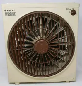Ef-360 Sanyo Ef-361 Vintage 3 Speed Turbine Fan Ef-360. Works Great Rotating Grill