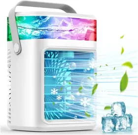 H2202 Satsel Portable Air Conditioner 3 Speeds Personal Evaporative Cooler With 2/4h Tim