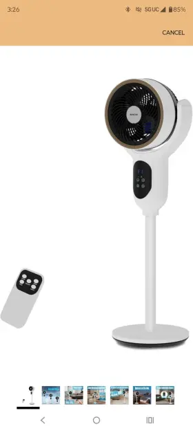 Wte-fs1 Saydsi Fan For Bedroom Auto 90 Oscillating Standing Tower