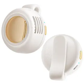 Sbmkk 717097261923 Portable Silent Mini Bladeless Fan Clip On 3 Speeds Cream White
