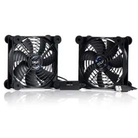 Scccf 716404400567 Usb Dual 120mm Quiet Fan 5v Portable Cooling For Flat Panel Tv Recei