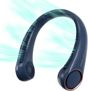 F311blue Scozza Neck Fan Usb Rechargeable Personal Hand 2.35 Inch D X 8.6 W 5.5 H Blue