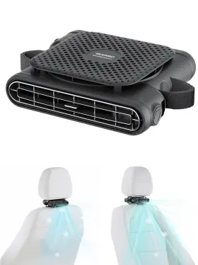 Z17b Seaingo Car Seat Fan Dual Air Outlet For Driver Passenger Adjustable Direction And Ud