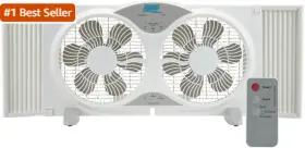 Fwf9r Seasons Comfort 9 Inch Twin Window Fan 3-speed Quiet Design Portable Remote Cont