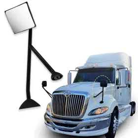 Ut-ipr-0050-c Seassauto Black Hood Mirror Replacement For International Prostar Semi Trucks With Moun