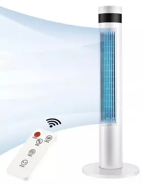 Fantfr-20rw1 Selanto Tfx-20ew 36ftft Tower Fan With Remote Portable 80 Oscillating -white