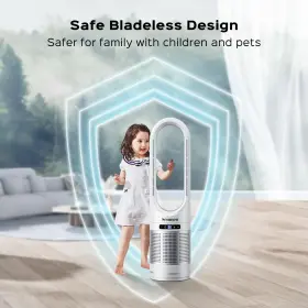 Uml-046 Senmeo Bladeless Fan For Bedroom 32 Inch Quiet Tower With Remote 90 Oscillating #2