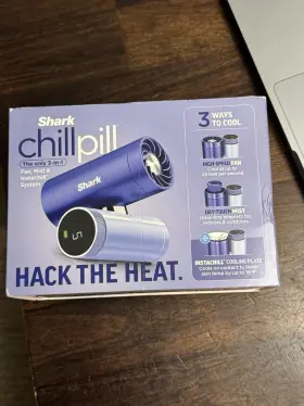 Fa022 Shark Chillpill 3-in-1 Personal Cooling System With Fan Instachill Blue